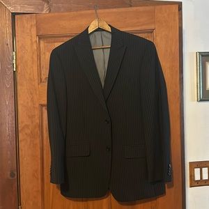 Michael Kors black pin stripes man suit jacket, size 38S